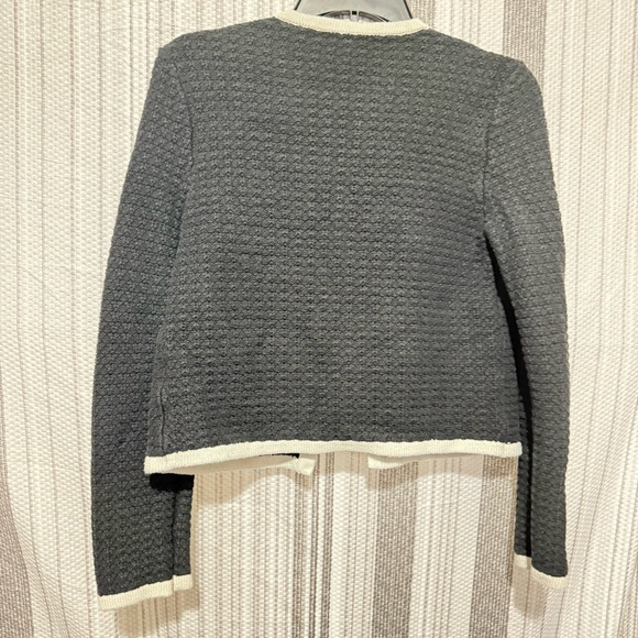 Abercrombie & Fitch Black and Cream Textured Blazer - Picture 4 of 4